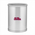 Collegiate Logo Brushed Chrome Mylar Oval Wastebasket - Mississippi